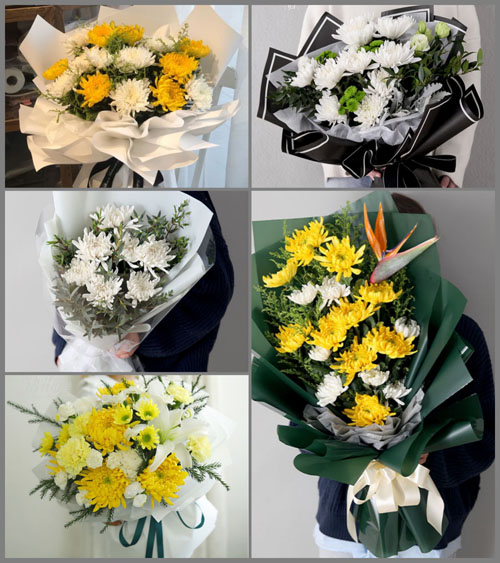 山东青岛莱西市店埠镇刘家横岭村白事花束代送